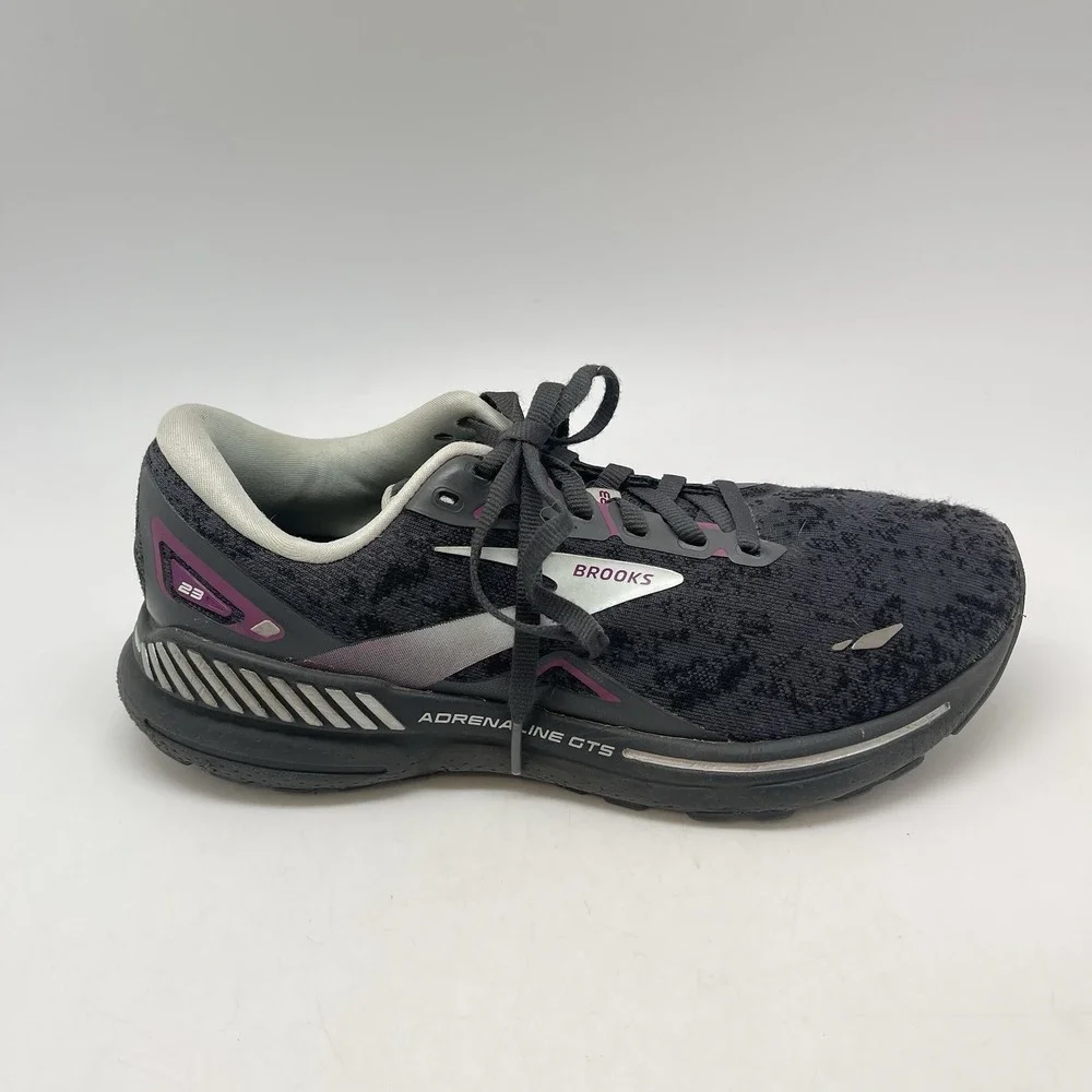 Brooks Sneakers Womens 9.5 D Adrenaline GTS 23 1203811B072 Black Running Shoes